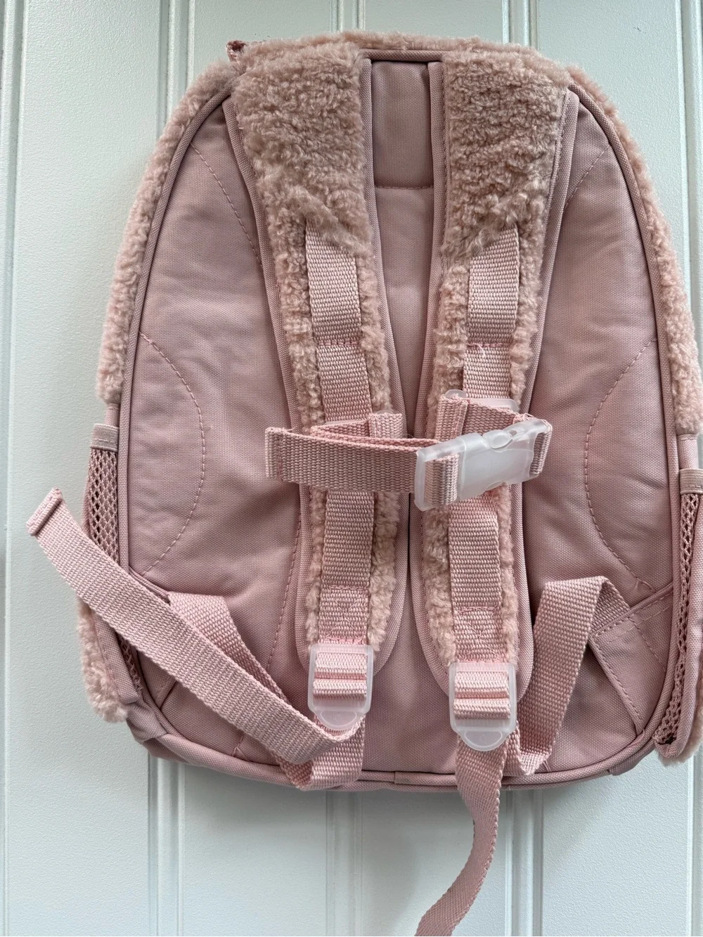 Pottery Barn Kids Mackenzie Soft Sherpa Backpack Blush Pink Small Girls NEW